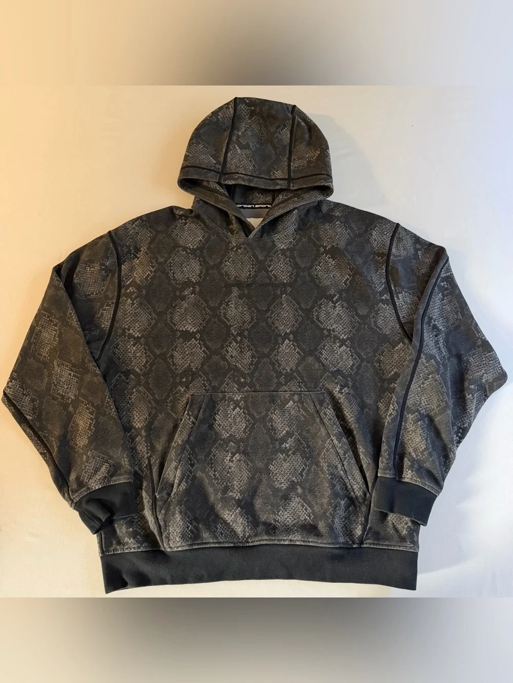 Jordan Sport Nike Snakeskin Hoodie Men L Baller Y2K Streets New York Harlem Goon